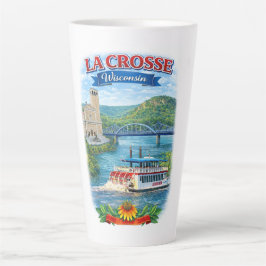 La Crosse, WI Scenic Wisconsin Latte Mug カフェラテマグ