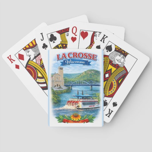 La Crosse, WI Scenic Wisconsin Playing Cards トランプ (裏面)