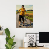 LA CYCLSTE (ザ・サイクリスト) -オリジナルアールデコアート ポスター (ホームオフィス)