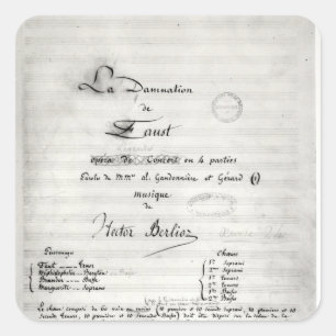 「La Damnation de Faust'のとびら スクエアシール