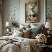 La Dauphine Champagne Gown Roses Powdered Wig 薄葉紙