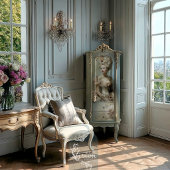 La Dauphine Champagne Gown Roses Powdered Wig 薄葉紙