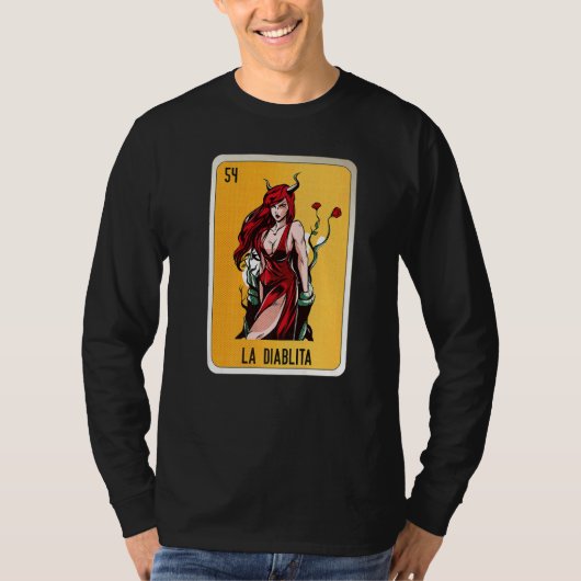 La Diablita Mexican Slang Lottery Bingo Cards   Tシャツ (正面)