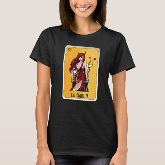 La Diablita Mexican Slang Lottery Bingo Cards   Tシャツ (正面)