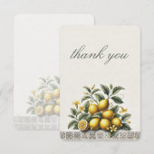 La Dolce Lemons Bridal Shower サンキューカード (正面/裏面)