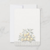 La Dolce Lemons Bridal Shower サンキューカード (裏面)