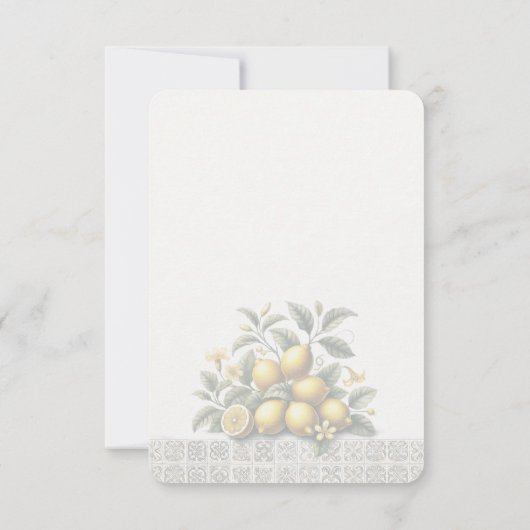 La Dolce Lemons Bridal Shower サンキューカード (裏面)