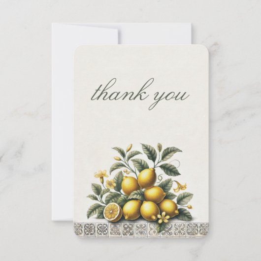 La Dolce Lemons Bridal Shower サンキューカード (正面)