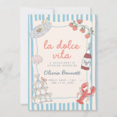 La Dolce Vita Bachelorette Party Invitation 招待状 (正面)