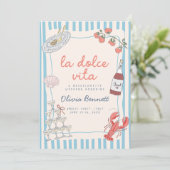 La Dolce Vita Bachelorette Party Invitation 招待状 (スタンド正面)