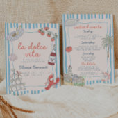 La Dolce Vita Bachelorette Party Invitation 招待状