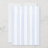 La dolce vita blue stripes Italian bridal shower 招待状 (裏面)