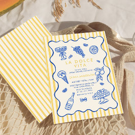  La Dolce Vita Bridal Shower Invitation  招待状