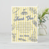 La Dolce Vita Bridal Shower Thank You Card 招待状 (スタンド正面)