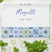 La Dolce Vita Custom Newlywed キッチンタオル (折り畳み)