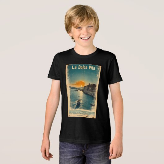 . La Dolce Vita - Inspired by 1960s Posters トライブレンドＴシャツ (正面全面)