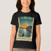 . La Dolce Vita - Inspired by 1960s Posters トライブレンドＴシャツ (正面)