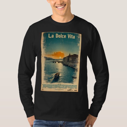 . La Dolce Vita - Inspired by 1960s Posters Tシャツ (正面)