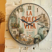 La Dolce Vita Italian ラージ壁時計