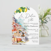 La Dolce Vita Italian Amalfi Arch Bridal Shower  招待状 (スタンド正面)