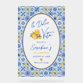 La Dolce Vita Italian Birthday Party Frosted アクリルサイン (正面)