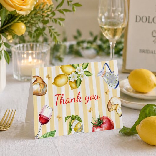 La Dolce Vita Italian Bridal Shower  サンキューカード