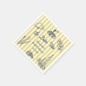 La Dolce Vita Italian Bridal Shower Party スタンダードカクテルナプキン (角)