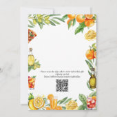 La Dolce Vita Italian Cocktail QR Code Bridal 招待状 (裏面)