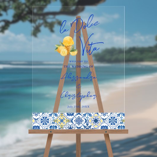 La Dolce Vita Italian Destination Wedding アクリルサイン