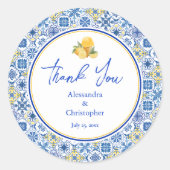 La Dolce Vita Italian Destination Wedding Labels ラウンドシール (正面)