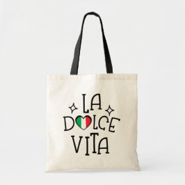 La Dolce Vita Italian Flag Heart トートバッグ