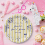 La Dolce Vita Italian Lemon Bridal Shower ペーパープレート (パーティー)
