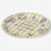 La Dolce Vita Italian Lemon Bridal Shower ペーパープレート (アングル)