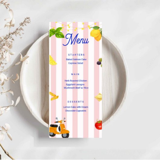 La Dolce Vita Italian Party メニュー