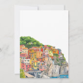 La Dolce Vita Italian Riviera Bridal Shower 招待状 (裏面)