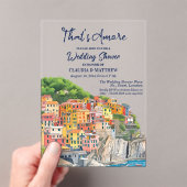 La Dolce Vita Italian Riviera Wedding Shower アクリル招待状 (インサイチュ (ポータブル))