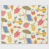 La dolce Vita Italian summer beach Pattern  ラッピングペーパー (フラット)