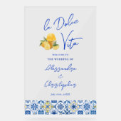 La Dolce Vita Italian Summer Destination Wedding アクリルサイン (正面)