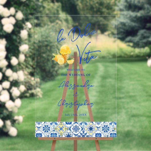 La Dolce Vita Italian Summer Destination Wedding アクリルサイン