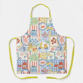 La Dolce Vita Italian Summer Lemon Mediterranean エプロン (正面)
