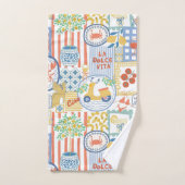 La Dolce Vita Italian Summer Lemon Mediterranean  バスタオルセット (ハンドタオル)