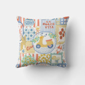 La Dolce Vita Italian Summer Lemons Mediterranean  クッション (裏面)