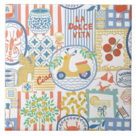 La Dolce Vita Italian Summer Lemons Mediterranean タイル