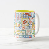 La Dolce Vita Italian Summer Lemons Mediterranean  ツートーンマグカップ (正面右)