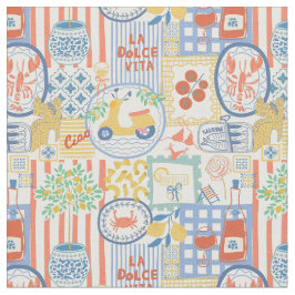 La Dolce Vita Italian Summer Lemons Mediterranean  ファブリック
