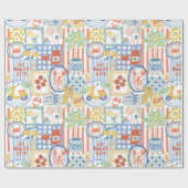 La Dolce Vita Italian Summer Lemons Mediterranean ラッピングペーパー (フラット)