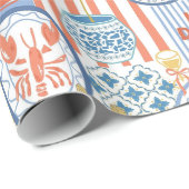 La Dolce Vita Italian Summer Lemons Mediterranean ラッピングペーパー (ロールコーナー)