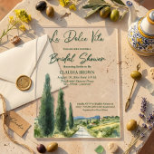 La Dolce Vita Italian View Bridal Shower アクリル招待状