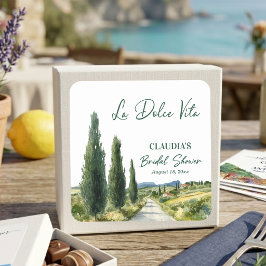 La Dolce Vita Italian View Bridal Shower スクエアシール