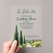 La Dolce Vita Italian View Wedding Shower アクリル招待状 (インサイチュ (ポータブル))